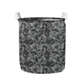 Grey Digital Camo Pattern Print Collapsible Laundry Basket