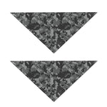 Grey Digital Camo Pattern Print Dog Bandana