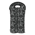 Grey Digital Camo Pattern Print Double Neoprene Wine Tote