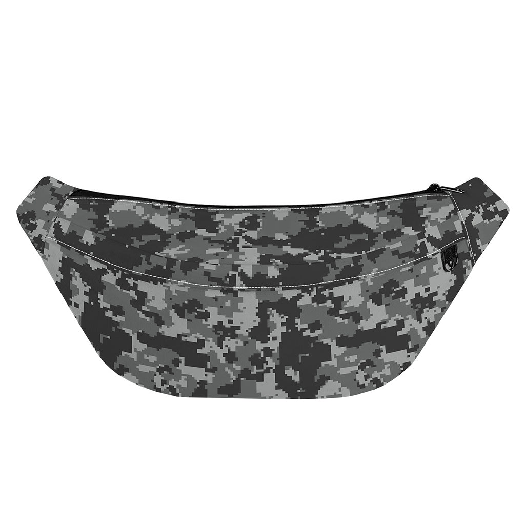 Grey Digital Camo Pattern Print Fanny Pack