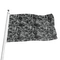 Grey Digital Camo Pattern Print Flag