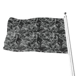 Grey Digital Camo Pattern Print Flag