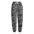 Grey Digital Camo Pattern Print Fleece Lined Knit Pants