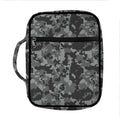 Grey Digital Camo Pattern Print Front Pocket Bible Bag
