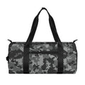 Grey Digital Camo Pattern Print Gym Bag