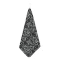 Grey Digital Camo Pattern Print Hand Towel