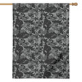 Grey Digital Camo Pattern Print House Flag