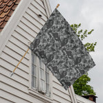 Grey Digital Camo Pattern Print House Flag