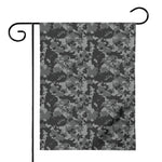 Grey Digital Camo Pattern Print House Flag
