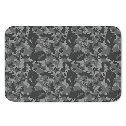Grey Digital Camo Pattern Print Indoor Door Mat
