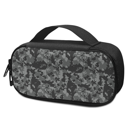 Grey Digital Camo Pattern Print Insulin Cooler Travel Case