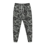 Grey Digital Camo Pattern Print Jogger Pants
