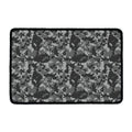 Grey Digital Camo Pattern Print Kitchen Mat