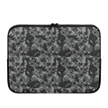 Grey Digital Camo Pattern Print Laptop Sleeve