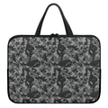 Grey Digital Camo Pattern Print Laptop Sleeve With Handle
