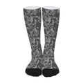 Grey Digital Camo Pattern Print Long Socks