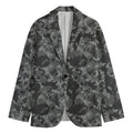 Grey Digital Camo Pattern Print Men's Blazer