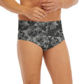 Grey Digital Camo Pattern Print Men's Briefs