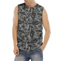 Grey Digital Camo Pattern Print Men's Fitness Tank Top