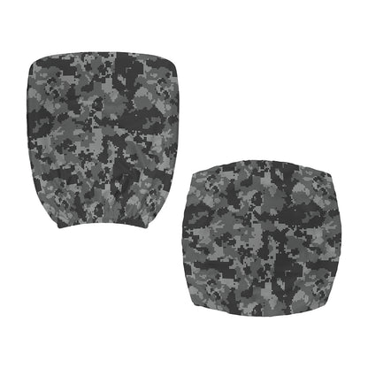 Grey Digital Camo Pattern Print Office Chair Cover