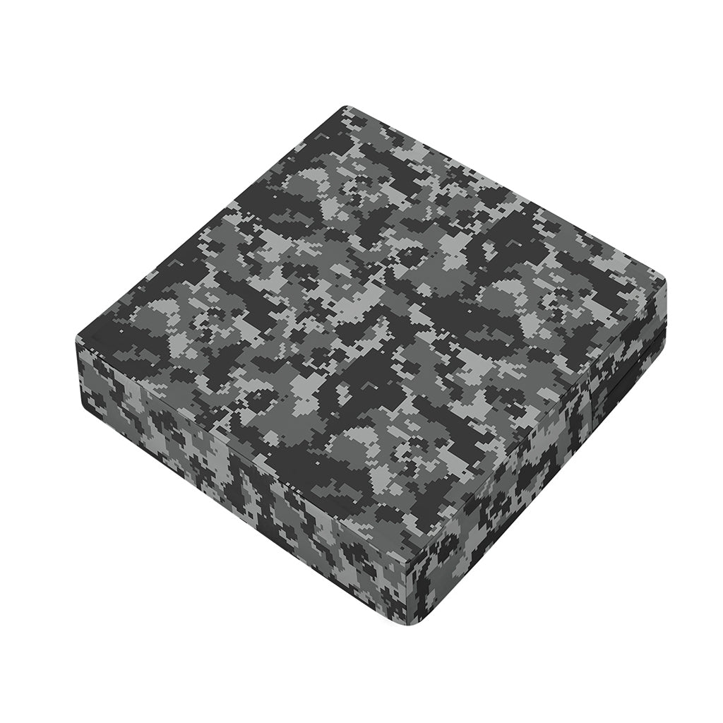 Grey Digital Camo Pattern Print Outdoor Seat Cushion Cover