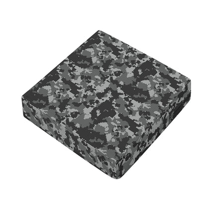 Grey Digital Camo Pattern Print Outdoor Seat Cushion Cover