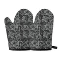 Grey Digital Camo Pattern Print Oven Mitts