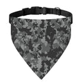 Grey Digital Camo Pattern Print Over The Collar Dog Bandana
