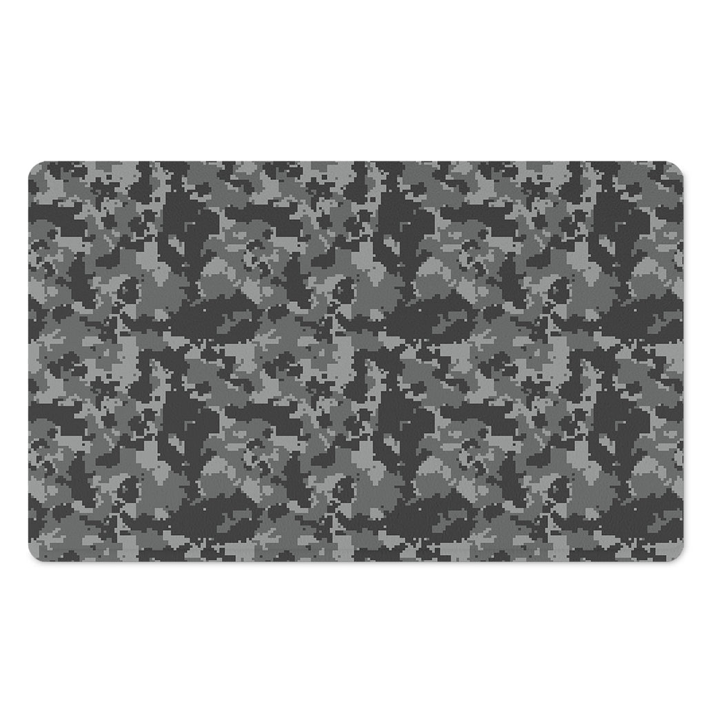 Grey Digital Camo Pattern Print Polyester Doormat