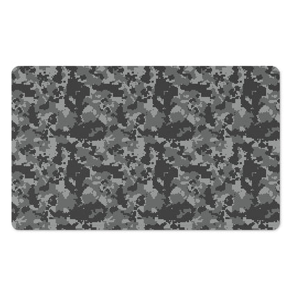 Grey Digital Camo Pattern Print Polyester Doormat