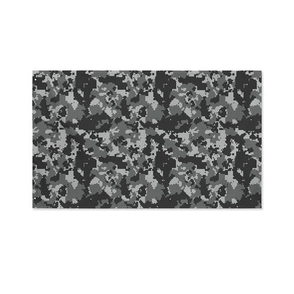 Grey Digital Camo Pattern Print Polyester Flag