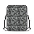 Grey Digital Camo Pattern Print Rectangular Crossbody Bag