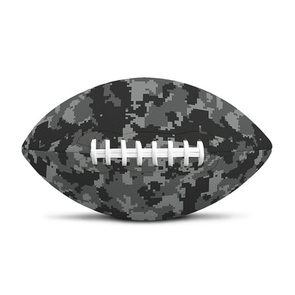 Grey Digital Camo Pattern Print Rugby Ball