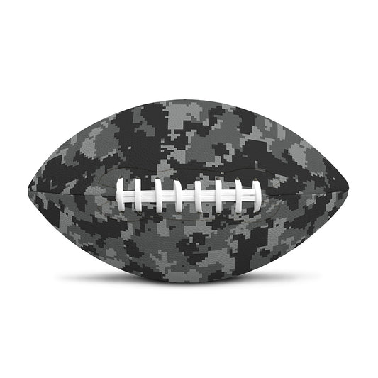 Grey Digital Camo Pattern Print Rugby Ball