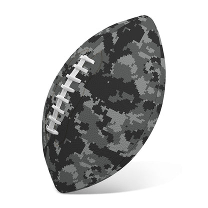 Grey Digital Camo Pattern Print Rugby Ball