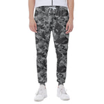 Grey Digital Camo Pattern Print Scuba Joggers