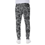 Grey Digital Camo Pattern Print Scuba Joggers
