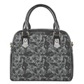 Grey Digital Camo Pattern Print Shoulder Handbag