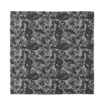 Grey Digital Camo Pattern Print Silk Bandana
