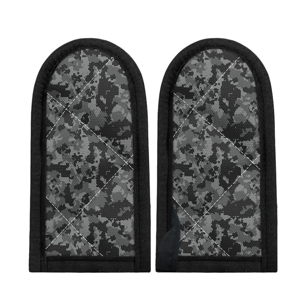 Grey Digital Camo Pattern Print Skillet Handle Cover