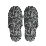 Grey Digital Camo Pattern Print Slippers
