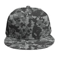Grey Digital Camo Pattern Print Snapback Cap