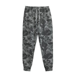 Grey Digital Camo Pattern Print Sweatpants