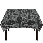 Grey Digital Camo Pattern Print Tablecloth