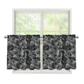 Grey Digital Camo Pattern Print Tier Curtains