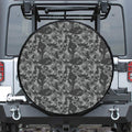 Grey Digital Camo Pattern Print Tire Cover
