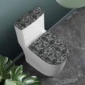 Grey Digital Camo Pattern Print Toilet Lid And Tank Cover Set