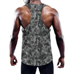 Grey Digital Camo Pattern Print Training Tank Top