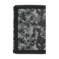 Grey Digital Camo Pattern Print Trifold Wallet