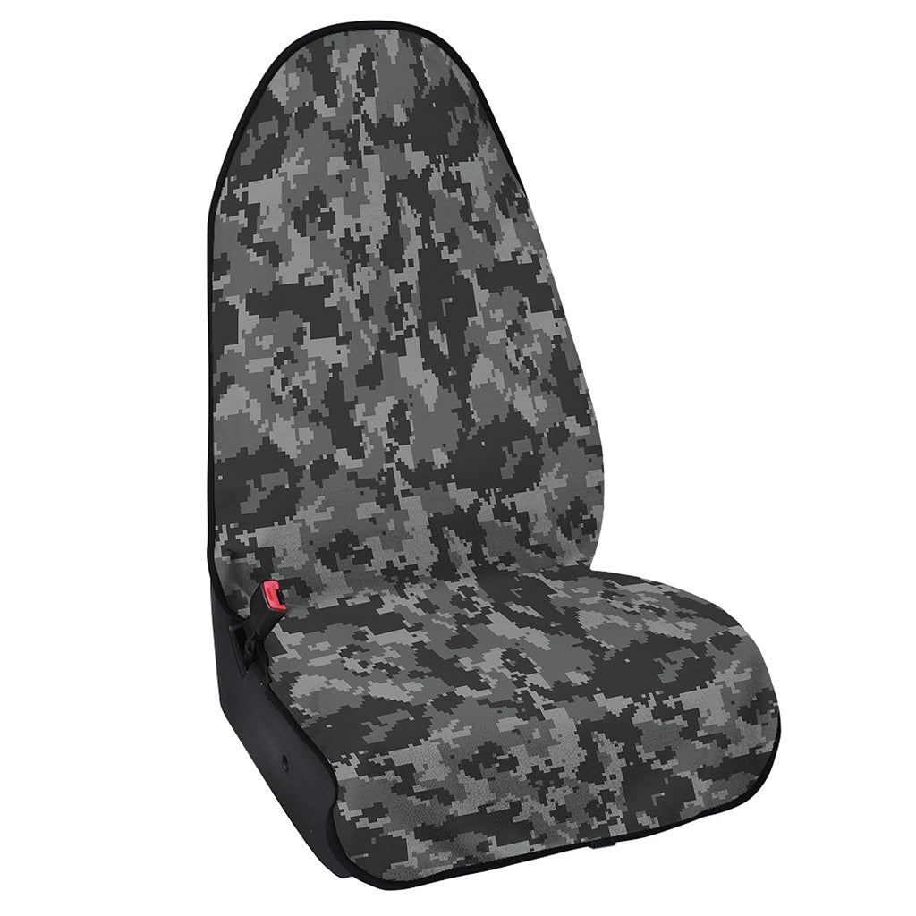 Grey Digital Camo Pattern Print Waterproof Car Seat Cover